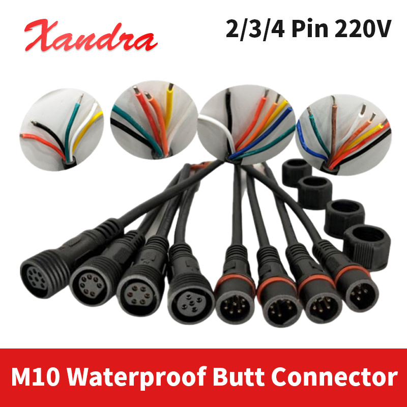 Outdoor Power Strip Weatherproof - M10 방수 커넥터, 2핀, 3핀, 4핀,