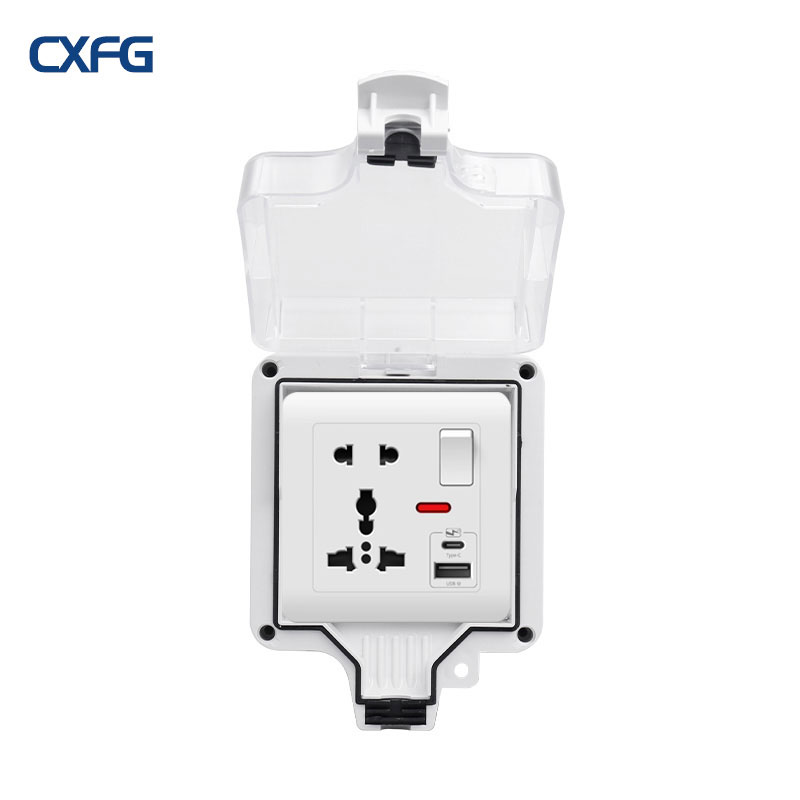 86 유형 IP66 실외 방수 소켓, 스위치 제어 기능 - Outdoor Power Adapter Usb C 리뷰 및 가격
